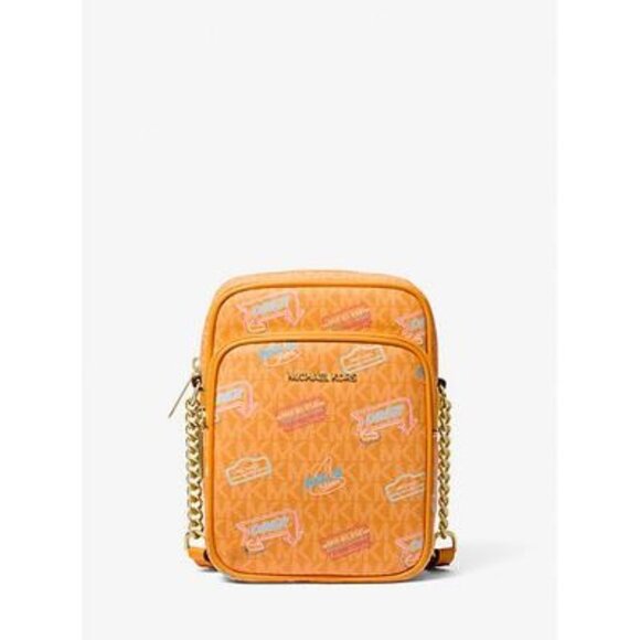 Michael Kors Jet Set Medium Embellished Signature Logo Crossbody Bag NWT - Picture 1 of 3